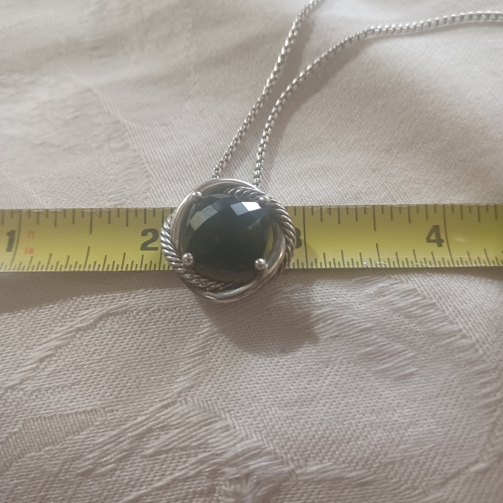 David Yurman Infinity Necklace with Onyx, Sterling Silver - Picture 8 of 8